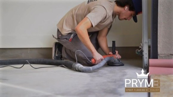 Diamond grinding concrete preparation