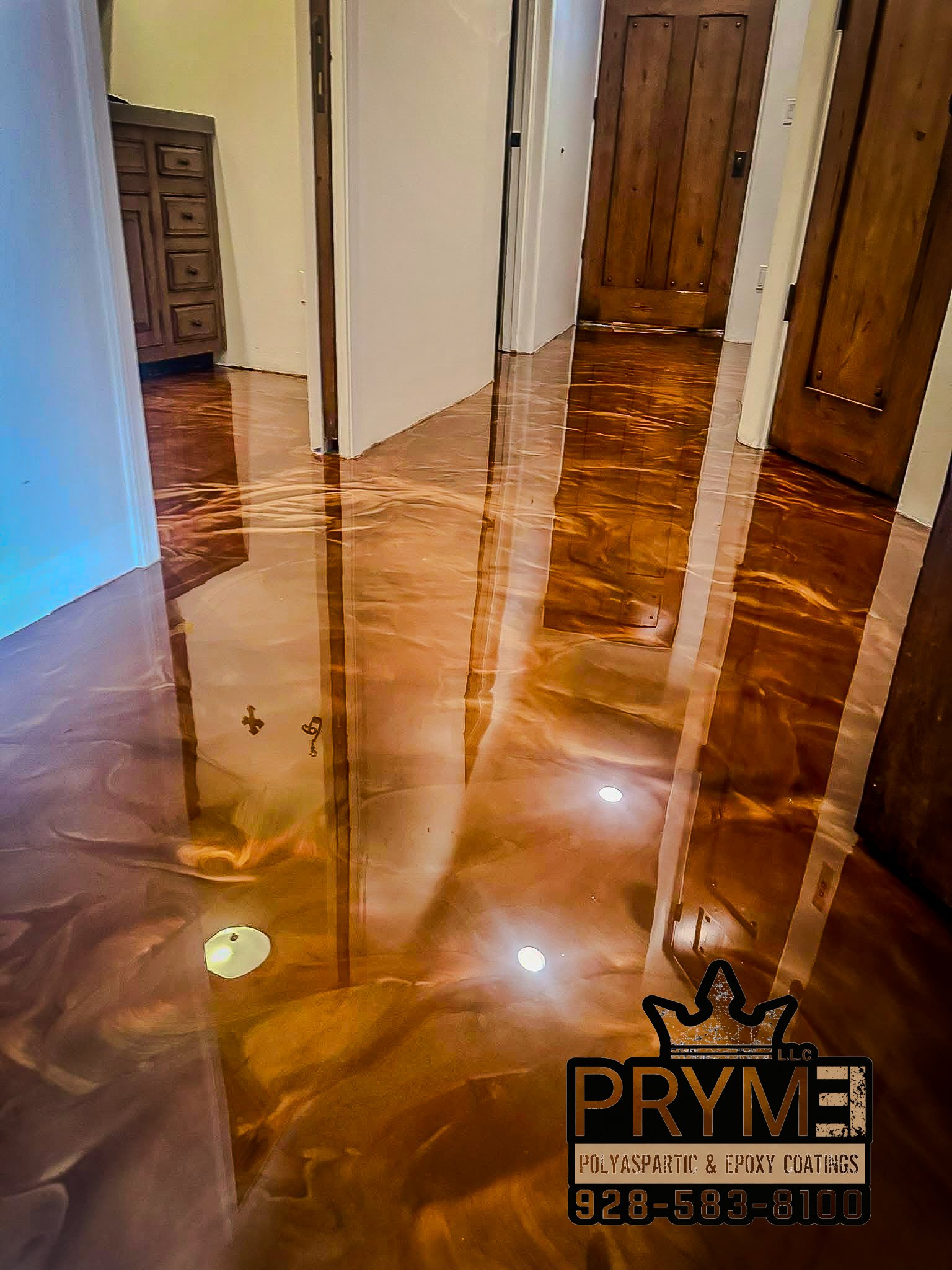 Copper Metallic Interior — floor coating in Prescott, Arizona