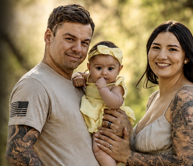 Tyler, founder of PRYME EPOXY, with his family